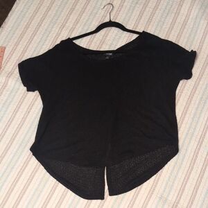 a.n.a Black Short Sleeve Women's Tee Sweater